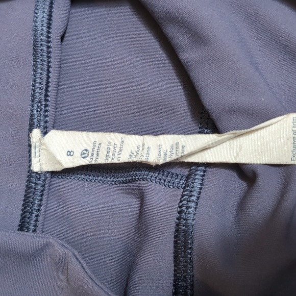LULULEMON Sculpt It Tight 'Greyvy' (Purple-ish?) Semi-Sheer Panels Hi-Rise Sz 8 - Picture 9 of 12